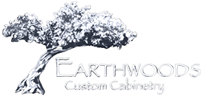 Earthwoods logo alternate white
